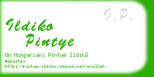 ildiko pintye business card