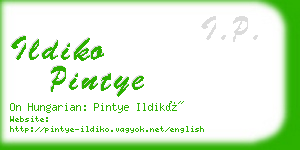 ildiko pintye business card